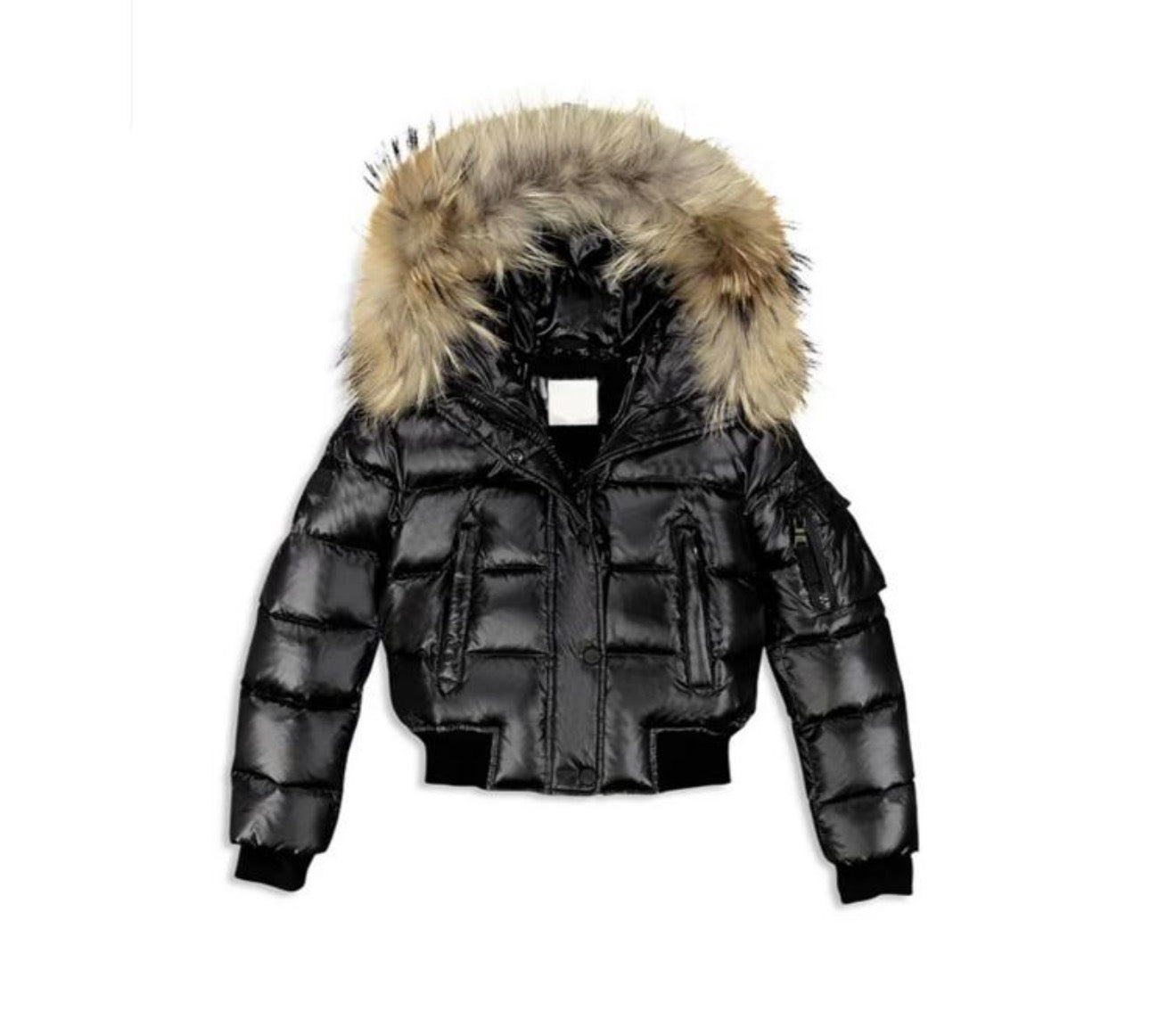 Fur Shiny Puffer Damen